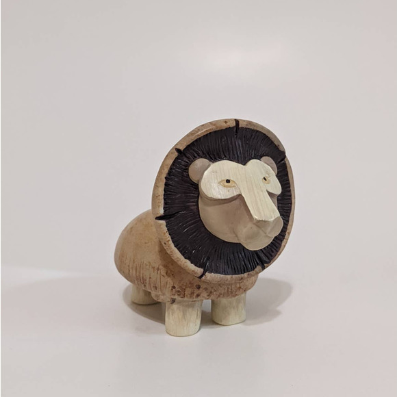 Enesco Home Grown Mushroom Lion Figurine RARE Anthropomorphic Animal No Box - Picture 2 of 8